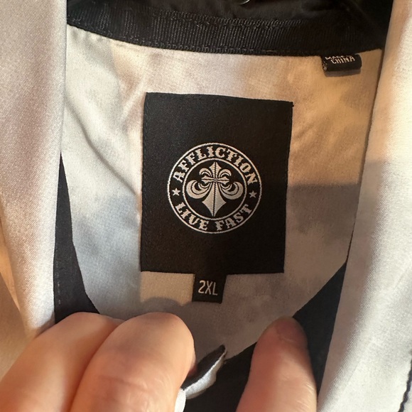 Affliction men’s Button up collared shirt black label 2XL - Picture 4 of 7